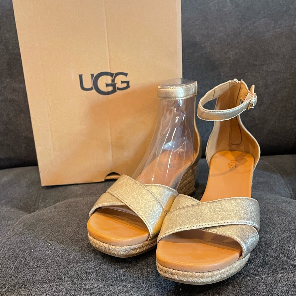 UGG Women's Gold Wedge Sandals